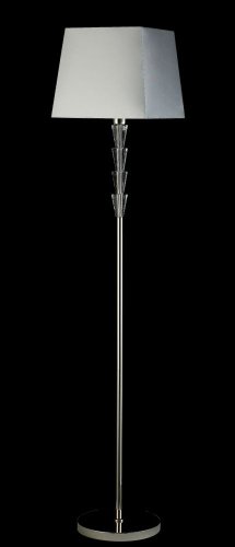 Торшер MARSELA PT1 NICKEL Crystal Lux  белый 1 лампа, основание никель в стиле современный
 фото 3